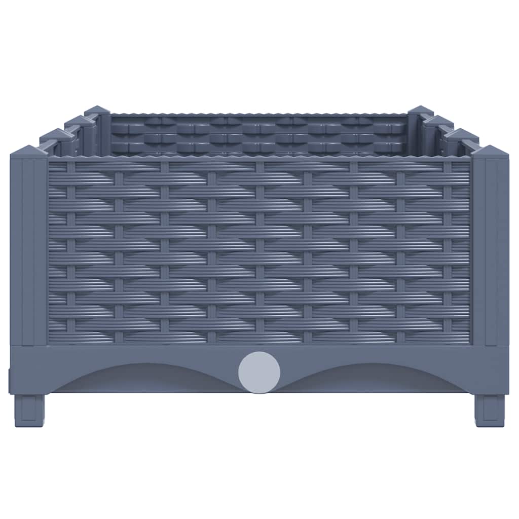 Raised Garden Bed 120×40×23 cm – Durable Polypropylene Planter, perfect for gardens, balconies, and patios, offering ample space for plants.