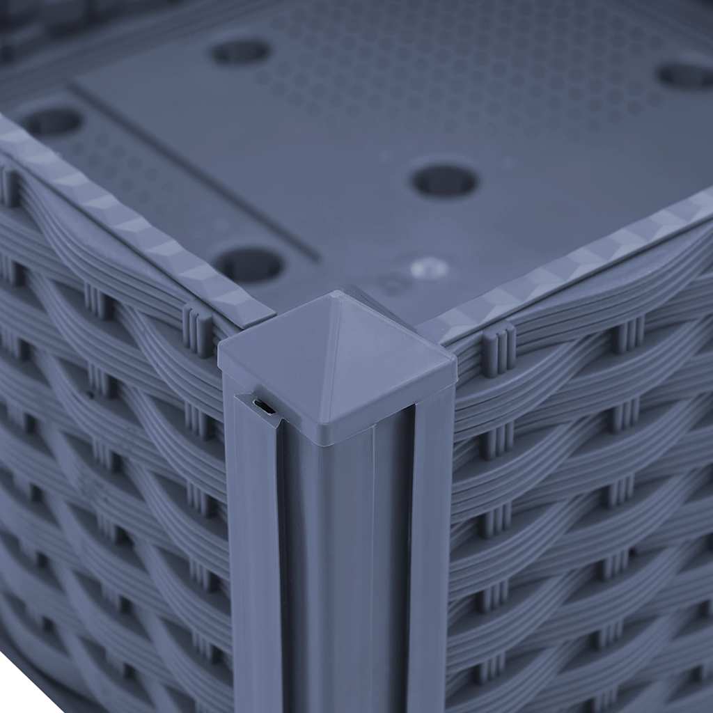 Close-up of Raised Garden Bed 120×40×23 cm – Durable Polypropylene Planter with woven texture