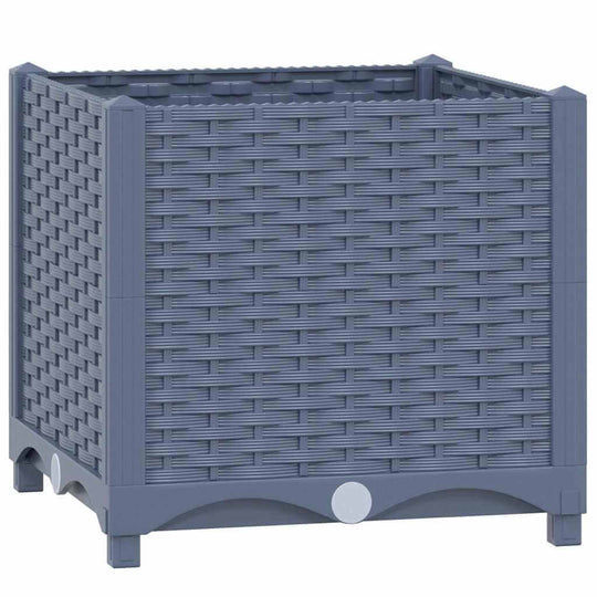 Raised Bed 40x40x38 cm Polypropylene planter for garden, balcony or patio use, durable with ample space for plants, vegetables, herbs, and flowers.