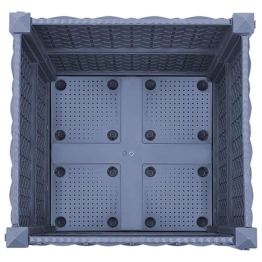 Raised Bed 40x40x38 cm Polypropylene planter for gardens or patios, top view showcasing sturdy design for outdoor use
