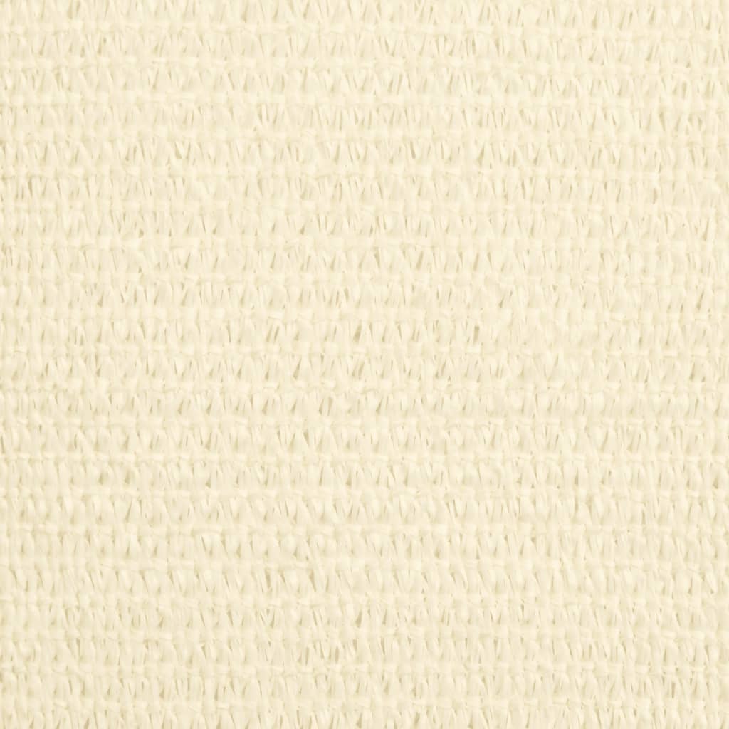 Cream textured fabric close-up of HDPE sunshade material for outdoor furniture use.