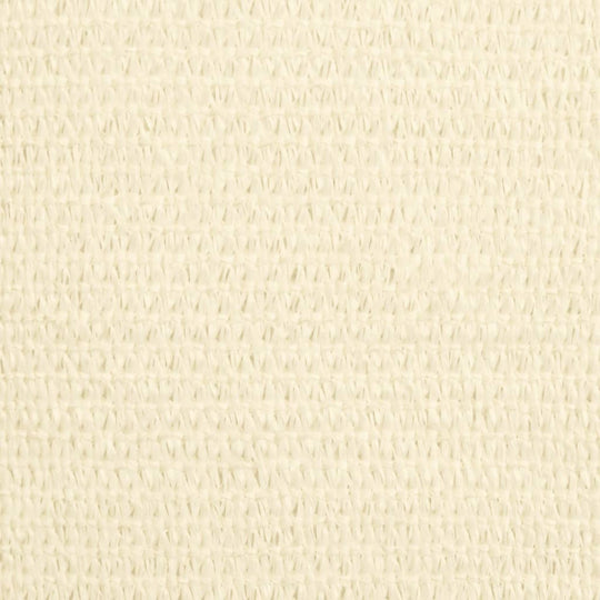 Cream textured fabric close-up of HDPE sunshade material for outdoor furniture use.