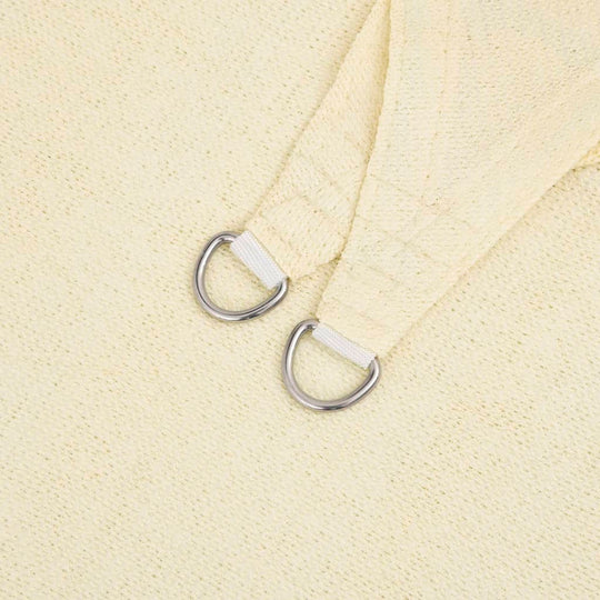 Details of Sunshade Sail 160 g/m²  3x4 m HDPE showing attachment rings for easy installation.