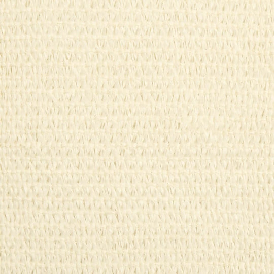 Close-up of cream HDPE fabric texture for outdoor sunshade sails, ideal for patios and gardens.