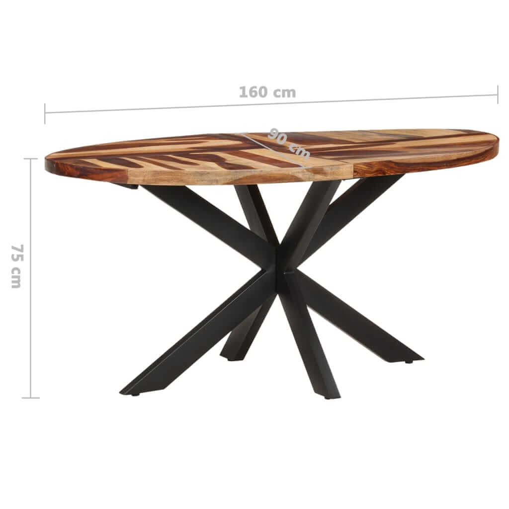 Dining Table 160x90x75cm Solid Acacia Wood