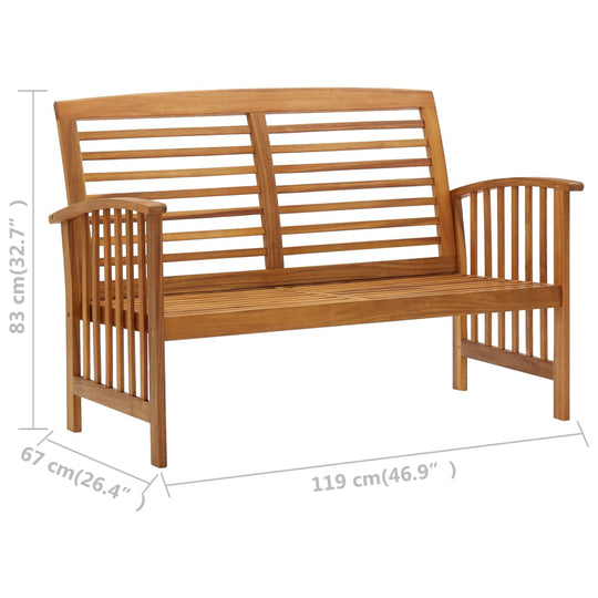 Garden Bench 119 cm Solid Acacia Wood , Outdoor Seating -> Outdoor Benches