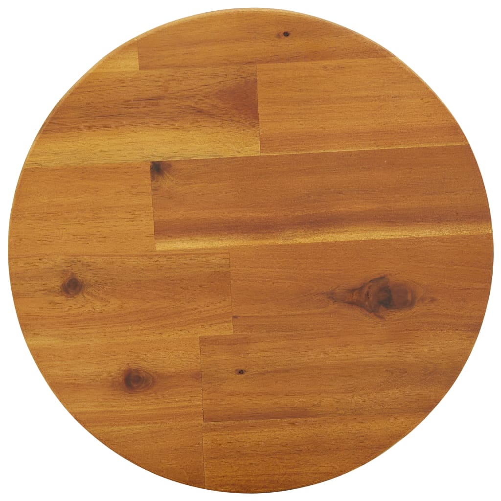 Solid acacia wood surface with natural grain, ideal for outdoor furniture and patio use.