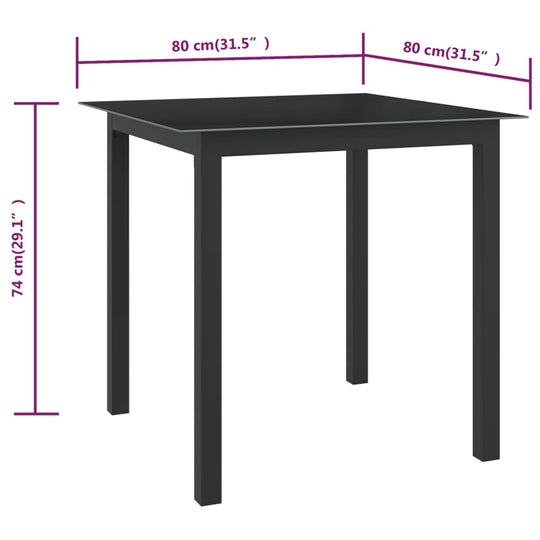 Garden Table 190x90x74 cm Aluminium and Glass , Furniture -> Outdoor Furniture -> Outdoor Tables , Durable,eligant,Furniture -,Home & Garden -,Modern Design,new-305021,Outdoor Furniture -,Outdoor Tables,Tables -,Wooden Furniture