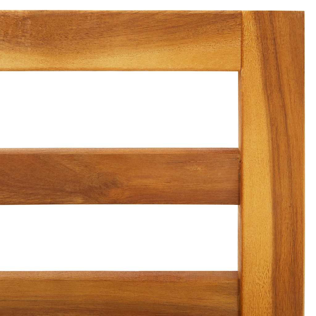 Close-up of solid acacia wood frame from 2 Piece Sofa Set with Cream Cushions Solid Acacia Wood