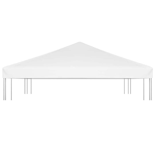 Gazebo top cover in white, durable polyester fabric, providing sun and light rain protection for outdoor furniture.