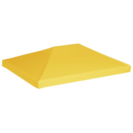 Gazebo top cover in vibrant yellow, made of durable polyester for outdoor furniture protection against sun and light rain.