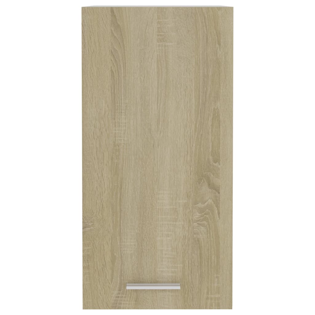 Hanging cabinet door in Sonoma oak finish, ideal for kitchen storage and organization, durable engineered wood design.