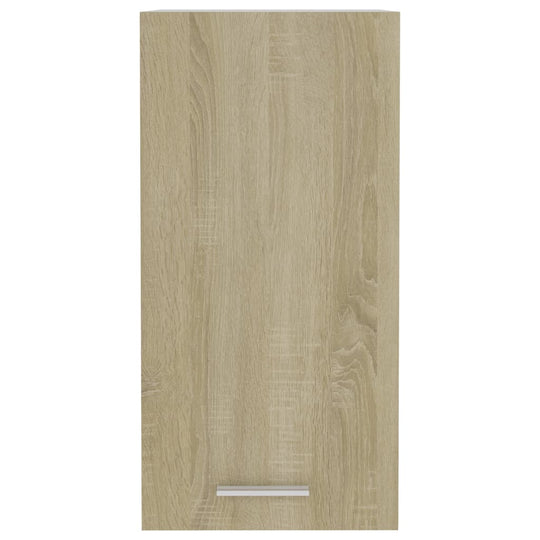 Hanging cabinet door in Sonoma oak finish, ideal for kitchen storage and organization, durable engineered wood design.