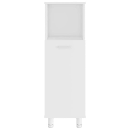 Bathroom Cabinet 30x30x95 cm Engineered Wood with sleek design and tidy appearance, featuring 3 compartments and 1 door.