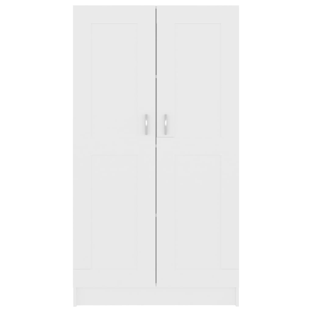 Book cabinet in white finish featuring two doors and a sleek design for stylish home storage.