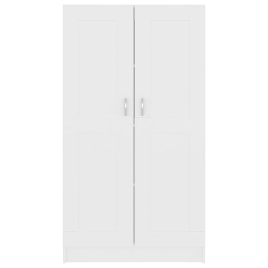 Book cabinet in white finish featuring two doors and a sleek design for stylish home storage.