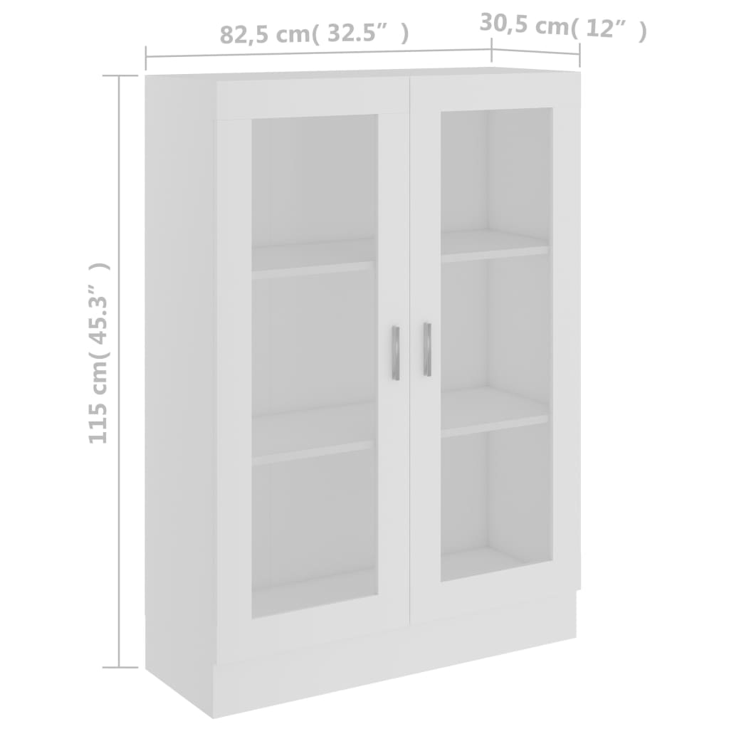 Vitrine Cabinet 82.5x30.5x115 cm Engineered Wood , Furniture -> Shelving -> Bookcases & Standing Shelves , Bookcases & Standing Shelves,Durable,eligant,Furniture -,Home & Garden -,Modern Design,new-305021,Shelving -