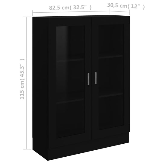 Vitrine Cabinet 82.5x30.5x115 cm Engineered Wood , cabinet , Bookcases & Standing Shelves,eligant,Furniture -,Modern Design,new-305021,Shelving -,Wooden Furniture