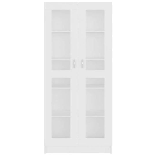 Vitrine Cabinet White 82.5x30.5x185.5 cm Engineered Wood