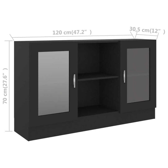 Vitrine Cabinet 120x30.5x70 cm Engineered Wood , Furniture -> Cabinets & Storage -> Buffets & Sideboards