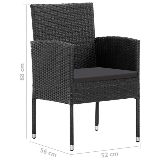 Garden Chairs 2 pcs Poly Rattan . Furniture -> Outdoor Furniture -> Outdoor Seating -> Outdoor Chairs