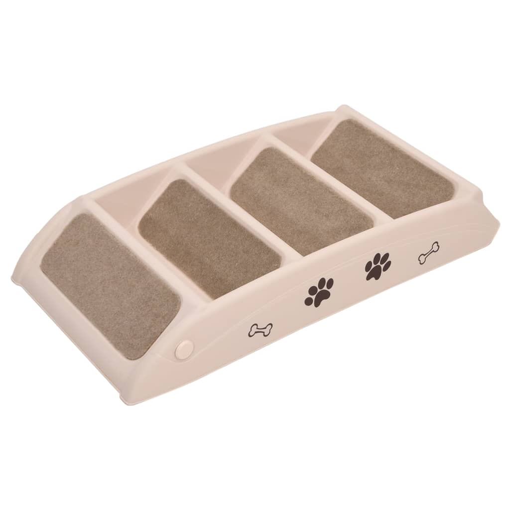 Folding Dog Stairs Cream 62x40x49.5 cm