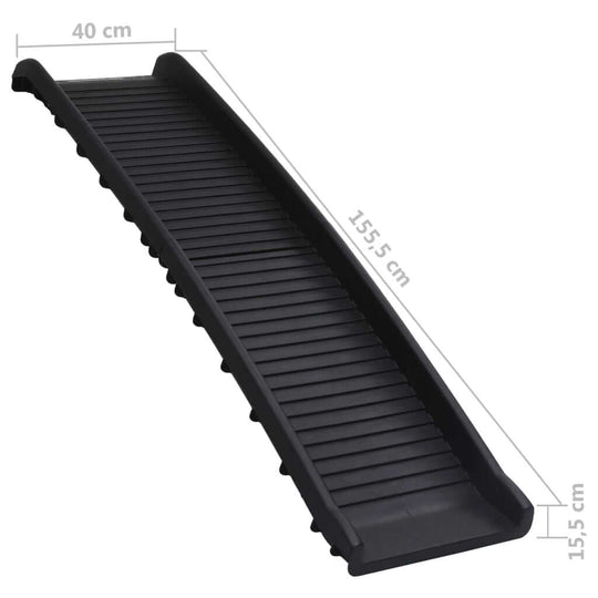 Folding Dog Ramp 155.5×40×15.5 cm – Pet Access Ramp with non-slip surface and safety rails for easy pet mobility.
