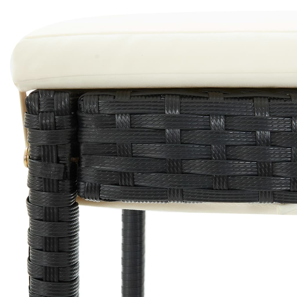 Garden Bar Stools with Cushions 2 pcs Poly Rattan , Furniture -> Outdoor Furniture -> Outdoor Seating -> Outdoor Chairs