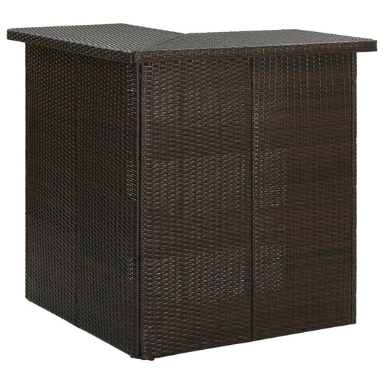 Corner Bar Table  100x50x105 cm Poly Rattan
