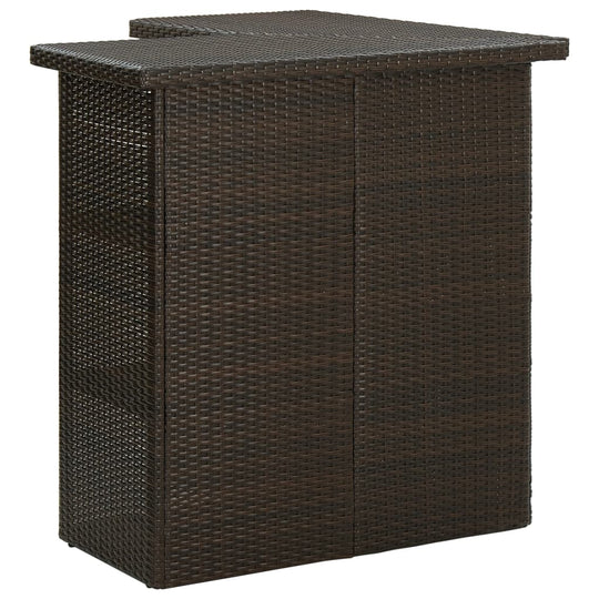 Corner Bar Table  100x50x105 cm Poly Rattan
