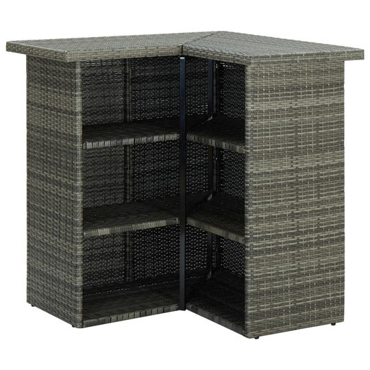 Corner Bar Table  100x50x105 cm Poly Rattan