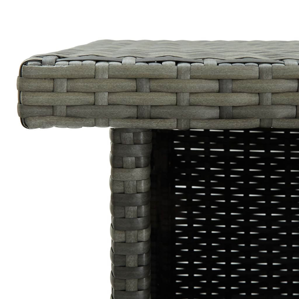 Corner Bar Table  100x50x105 cm Poly Rattan