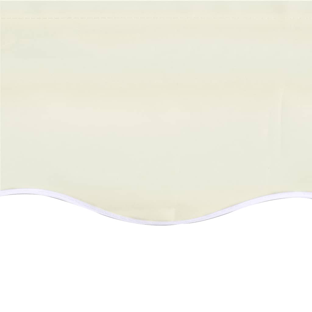 Awning top sunshade canvas in cream color with a wavy edge, perfect for outdoor furniture protection and UV shade.