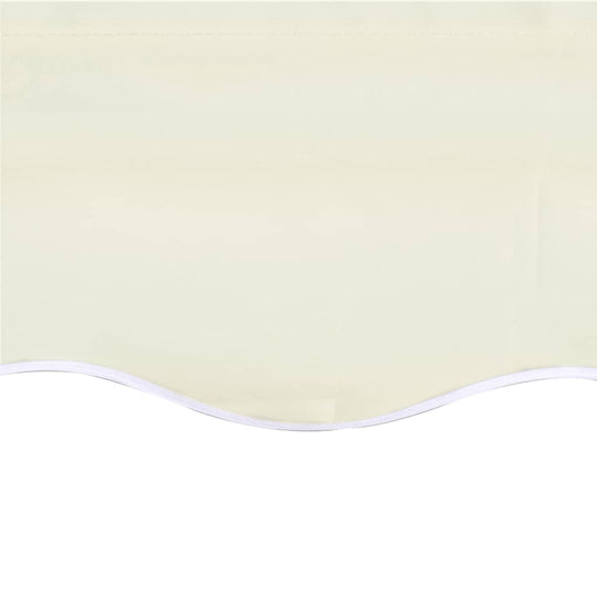 Awning top sunshade canvas in cream color with a wavy edge, perfect for outdoor furniture protection and UV shade.