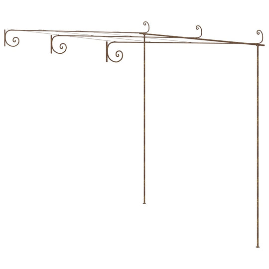 Garden Pergola Antique 3x3x2.5 m Iron with wrought iron frame and ornamental design for climbing plants.
