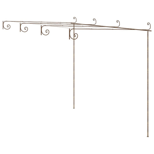 Garden Pergola Antique  4x3x2.5 m Iron with elegant scrollwork for climbing plants, perfect for garden, patio, or terrace shade.