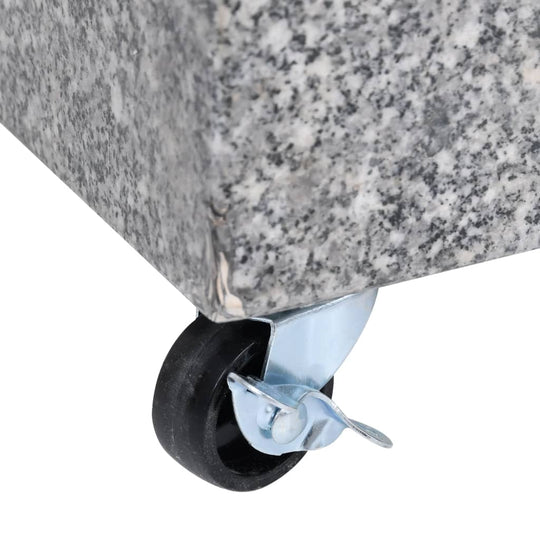 Granite umbrella base with wheel for outdoor garden furniture stability