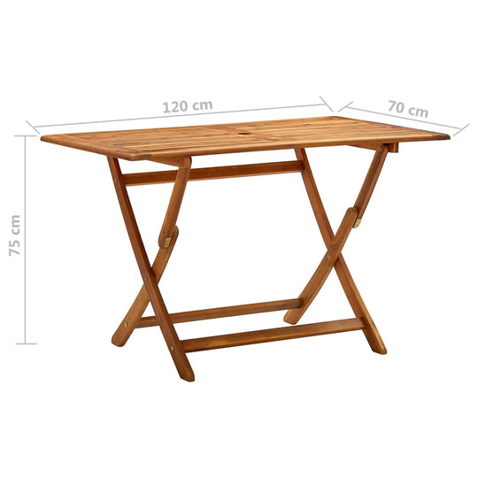 Folding Garden Table 120x70x75 cm Solid Acacia Wood , Furniture -> Outdoor Furniture -> Outdoor Tables , Durable,eligant,Furniture -,Home & Garden -,Modern Design,new-305021,Outdoor Furniture -,Outdoor Tables