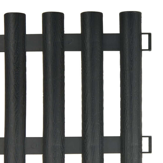 Lawn Edgings 17 pcs Anthracite 10 m PP