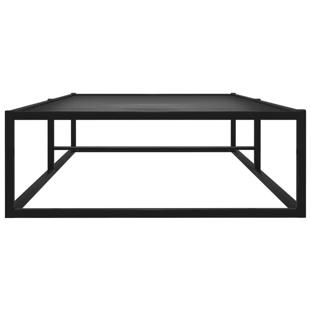 Bed Frame without Mattress Black Metal 90x200 cm