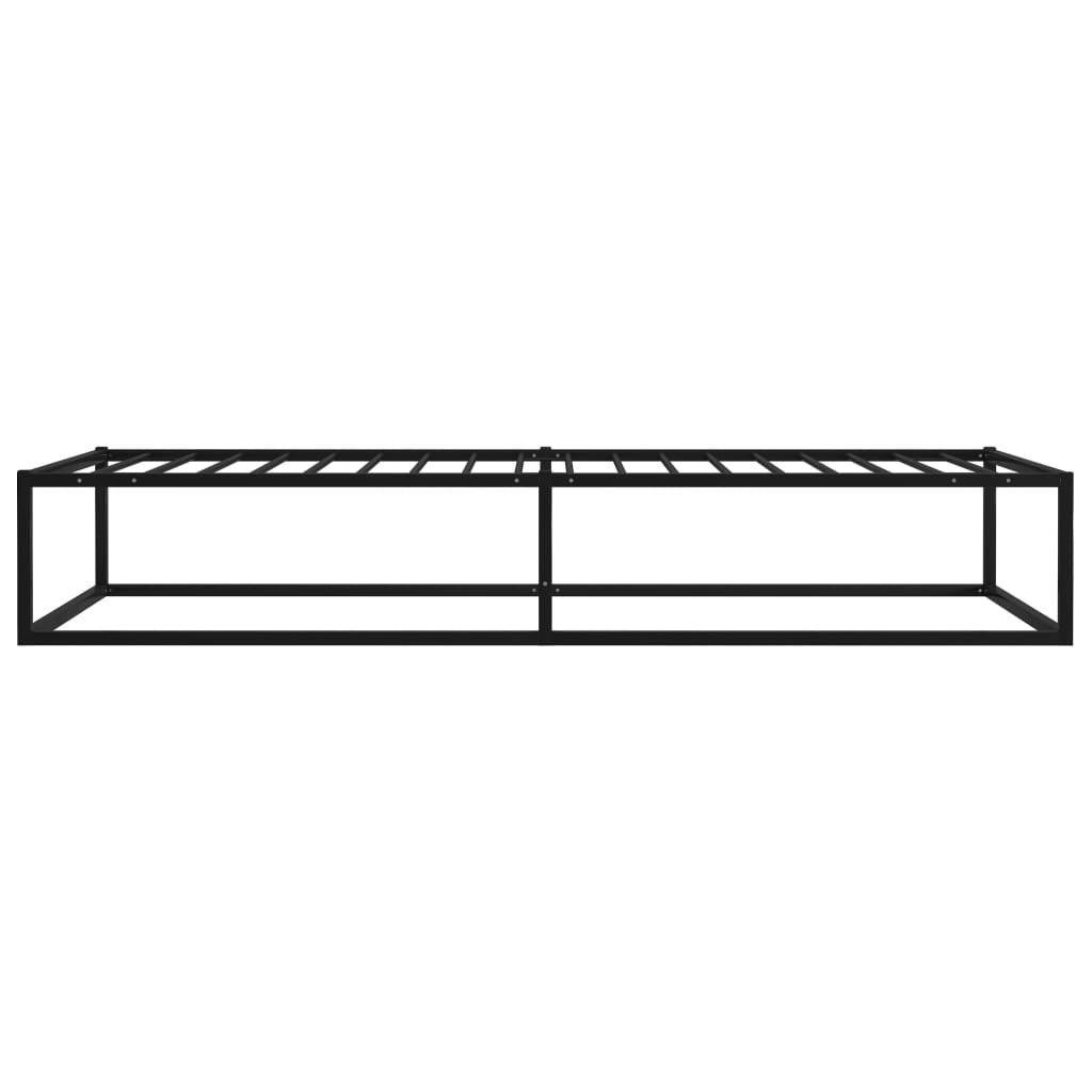 Bed Frame without Mattress Black Metal 90x200 cm