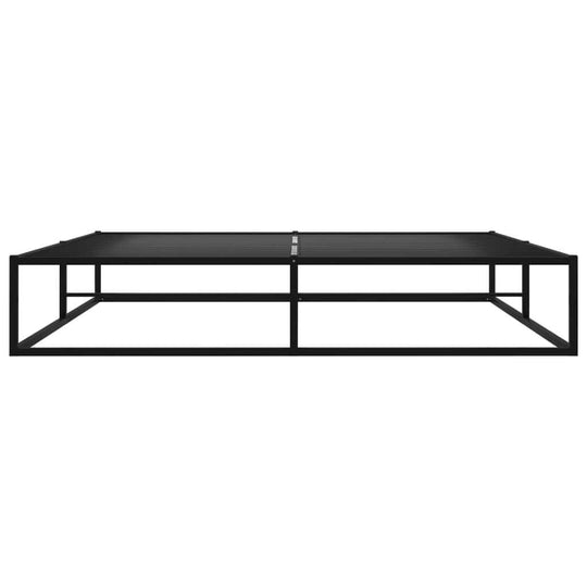 Bed Frame without Mattress Metal 160x200 cm black metal bed frame with sturdy construction and modern design