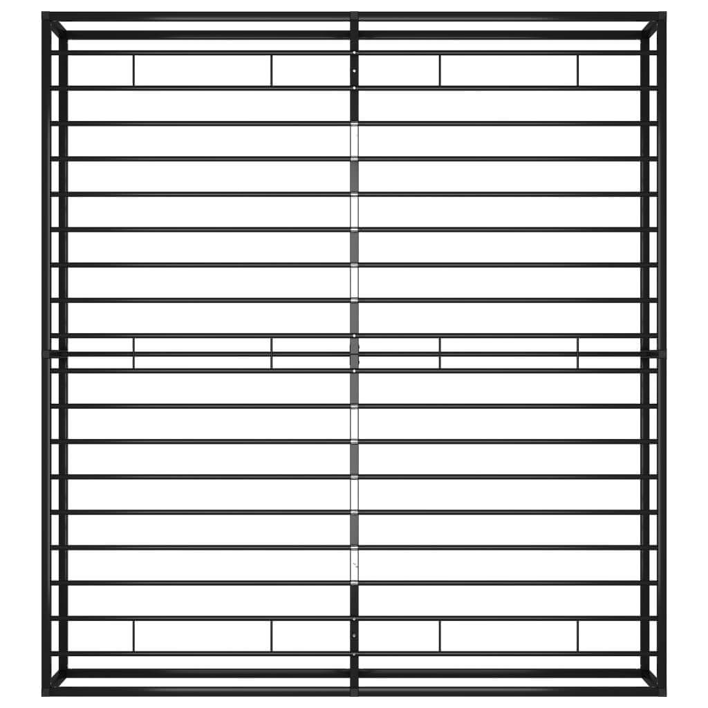 Bed Frame without Mattress  Metal 160x200 cm with sturdy slats and elegant powder-coated design.