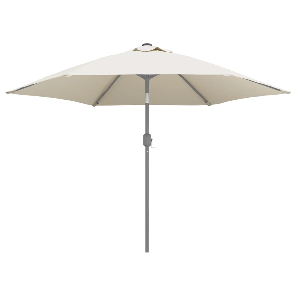 Replacement fabric for outdoor parasol in sand white, ideal for creating shade and protection from UV rays.