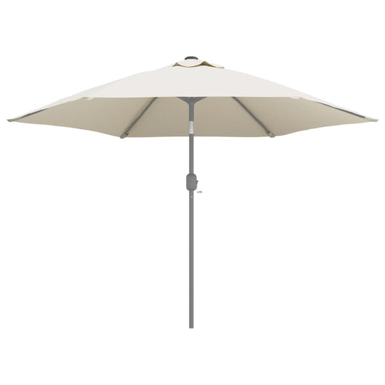 Replacement fabric for outdoor parasol in sand white, ideal for creating shade and protection from UV rays.