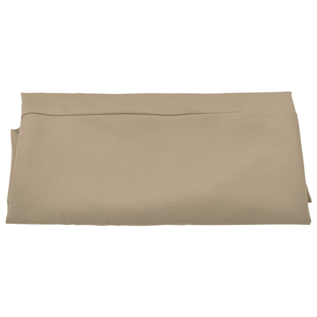 Replacement taupe fabric for outdoor parasol, UV protective polyester, ideal for outdoor furniture shade.