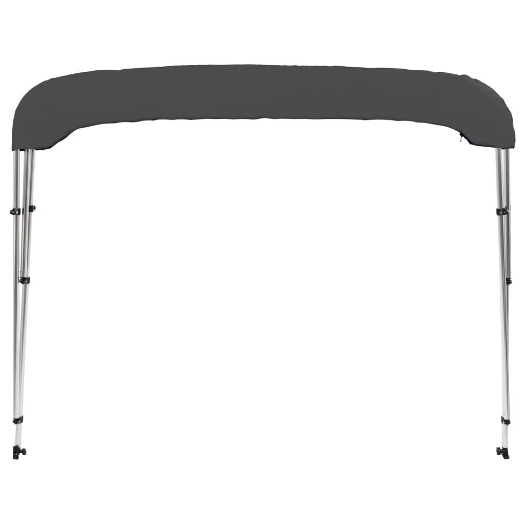 Bow Bimini 3 Bow Bimini Top in Anthracite color, 183x160x137 cm, providing sun protection for outdoor furniture and boating.