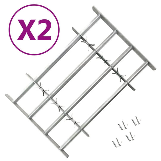 Adjustable Security Grilles for Windows pcs set of 2, durable galvanised steel for enhanced security.