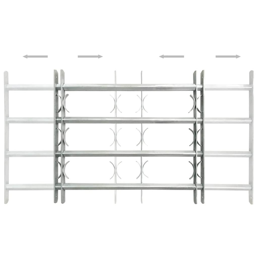 Adjustable Security Grilles for Windows  pcs showing a sturdy galvanised steel design with decorative elements.