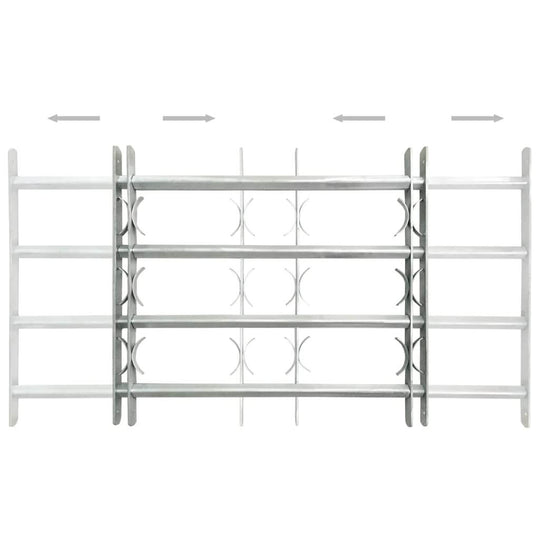 Adjustable Security Grilles for Windows  pcs showing a sturdy galvanised steel design with decorative elements.